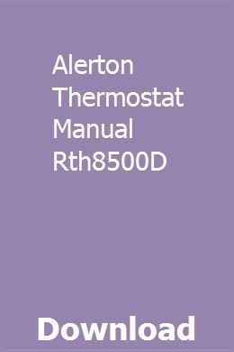 alerton thermostat manual